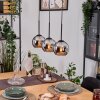 Koyoto Hängeleuchte Glas 15 cm Naturfarben, Schwarz, 3-flammig