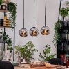 Koyoto Hängeleuchte Glas 15 cm Naturfarben, Schwarz, 3-flammig