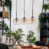 Koyoto Hängeleuchte Glas 15 cm Naturfarben, Schwarz, 3-flammig
