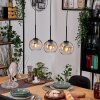 Koyoto Hängeleuchte Glas 15 cm Naturfarben, Schwarz, 3-flammig