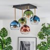 Koyoto Deckenleuchte Glas 15 cm Gold, Schwarz, 5-flammig