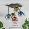 Koyoto Deckenleuchte Glas 15 cm Gold, Schwarz, 5-flammig