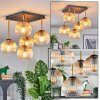 Koyoto Deckenleuchte Glas 15 cm Gold, Schwarz, 5-flammig