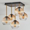 Koyoto Deckenleuchte Glas 15 cm Gold, Schwarz, 5-flammig