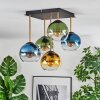 Koyoto Deckenleuchte Glas 15 cm Gold, Schwarz, 5-flammig