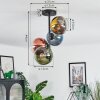 Koyoto Deckenleuchte Glas 15 cm Blau, Gold, Grün, Klar, Kupferfarben, 4-flammig