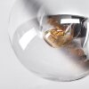 Gastor Deckenleuchte Glas 15 cm Chrom, Klar, Rauchfarben, 3-flammig