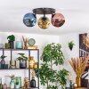 Ripoll Deckenleuchte Glas 15 cm Blau, Gold, Kupferfarben, 3-flammig