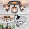 Chehalis Deckenleuchte Glas 15 cm Klar, Rauchfarben, 3-flammig