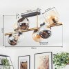 Koyoto Deckenleuchte Glas 15 cm Gold, Schwarz, 8-flammig