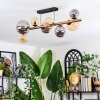 Chehalis Deckenleuchte Glas 10 cm, 12 cm, 15 cm Gold, Schwarz, 8-flammig