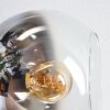 Koyoto Deckenleuchte Glas 15 cm Chrom, Klar, Rauchfarben, 6-flammig