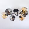 Ripoll Deckenleuchte Glas 15 cm Bernsteinfarben, Rauchfarben, 6-flammig