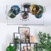Ripoll Deckenleuchte Glas 15 cm Blau, Chrom, Gold, Grün, Rauchfarben, 6-flammig