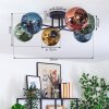 Ripoll Deckenleuchte Glas 15 cm Blau, Gold, Grün, Kupferfarben, 6-flammig