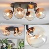 Chehalis Deckenleuchte Glas 12 cm Bernsteinfarben, Klar, 4-flammig