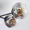 Ripoll Deckenleuchte Glas 15 cm Chrom, Klar, Rauchfarben, 6-flammig