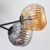 Ripoll Deckenleuchte Glas 15 cm Bernsteinfarben, Rauchfarben, 6-flammig