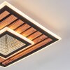 Meron Deckenleuchte LED Holzoptik, Schwarz, 1-flammig