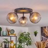 Koyoto Deckenleuchte Glas 15 cm Klar, Rauchfarben, 3-flammig