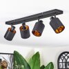 Fallhagen Deckenleuchte Schwarz, 4-flammig