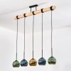 Koyoto Hängeleuchte Glas 15 cm Naturfarben, Schwarz, 5-flammig