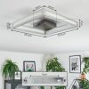 Danor Deckenleuchte LED Nickel-Matt, 1-flammig