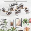 Ripoll Deckenleuchte Glas 15 cm Gold, Schwarz, 10-flammig