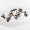 Ripoll Deckenleuchte Glas 15 cm Gold, Schwarz, 10-flammig