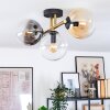 Gastor Deckenleuchte Glas 15 cm Gold, Schwarz, 3-flammig