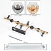 Ripoll Deckenleuchte Glas 15 cm Gold, Schwarz, 8-flammig