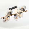 Ripoll Deckenleuchte Glas 15 cm Gold, Schwarz, 8-flammig