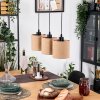 Soungou Hängeleuchte Naturfarben, Schwarz, 3-flammig