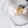 Koyoto Deckenleuchte Glas 15 cm Chrom, Klar, Rauchfarben, 3-flammig