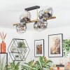 Ripoll Deckenleuchte Glas 15 cm Gold, Schwarz, 8-flammig