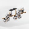 Ripoll Deckenleuchte Glas 15 cm Gold, Schwarz, 8-flammig