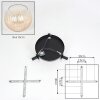 Koyoto Deckenleuchte Glas 15 cm Bernsteinfarben, Klar, 3-flammig