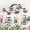 Ripoll Deckenleuchte Glas 15 cm Gold, Schwarz, 10-flammig