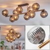 Ripoll Deckenleuchte Glas 15 cm Gold, Schwarz, 10-flammig