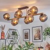 Ripoll Deckenleuchte Glas 15 cm Gold, Schwarz, 10-flammig