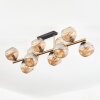 Ripoll Deckenleuchte Glas 15 cm Gold, Schwarz, 10-flammig