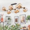 Ripoll Deckenleuchte Glas 15 cm Gold, Schwarz, 10-flammig