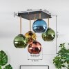Koyoto Deckenleuchte Glas 15 cm Gold, Schwarz, 5-flammig