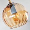 Koyoto Deckenleuchte Glas 15 cm Messing, Schwarz, 5-flammig