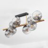 Ripoll Deckenleuchte Glas 15 cm Gold, Schwarz, 8-flammig
