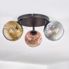 Ripoll Deckenleuchte Glas 15 cm Gold, Klar, Kupferfarben, Rauchfarben, 3-flammig