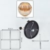 Ripoll Deckenleuchte Glas 15 cm Messing, Schwarz, 5-flammig