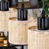 Sabadim Hängeleuchte Naturfarben, Schwarz, 3-flammig