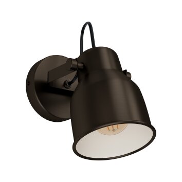 Eglo MITCHLEY Wandleuchte Bronze, Cremefarben, 1-flammig