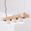 Oksbol Pendelleuchte Braun, Holz hell, Weiß, 3-flammig